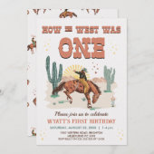 Rustikaler brauner Western wie West war ein 1. Geb Einladung (Vorne/Hinten)