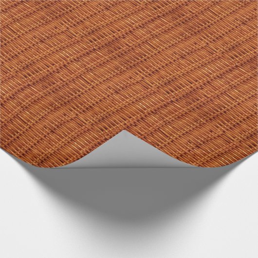 Rustikaler brauner Wicker Picnic Basket Country St Geschenkpapier (Ecke)