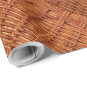 Rustikaler brauner Wicker Picnic Basket Country St Geschenkpapier (Rolleneckpunkt)