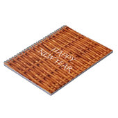 Rustikaler brauner Wicker Picnic Basket Country St Notizblock (Linke Seite)