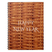 Rustikaler brauner Wicker Picnic Basket Country St Notizblock (Vorderseite)