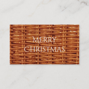 Rustikaler Brauner Wicker Picnic Basket Country St Visitenkarte
