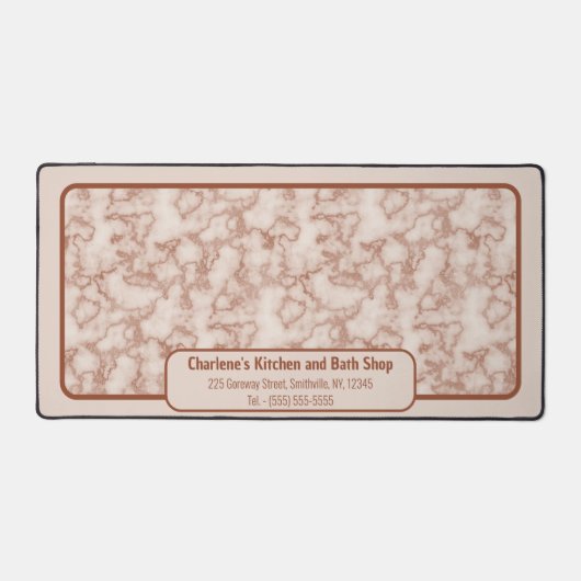 Rustikaler Braunmarmor - Kabinenbüro Schreibtischunterlage (Vorderseite)