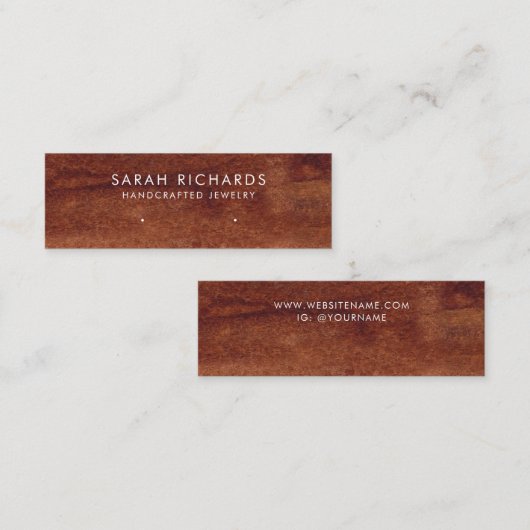 Rustikaler Braunwalddruckschmuck Mini Visitenkarte (Vorne/Hinten)