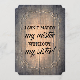 Rustikaler Brautjungfern-/Trauzeugin-Antrag Einladung