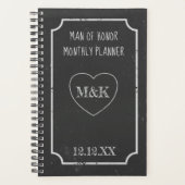 Rustikaler Brautparty-Planer Planer (Vorderseite)