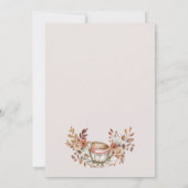 Rustikaler Bridal Tee Einladung (Rückseite)