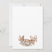 Rustikaler Bridal Tee Einladung (Rückseite)