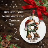 Rustikaler Brief R Weihnachtsbaum personalizable Keramik Ornament