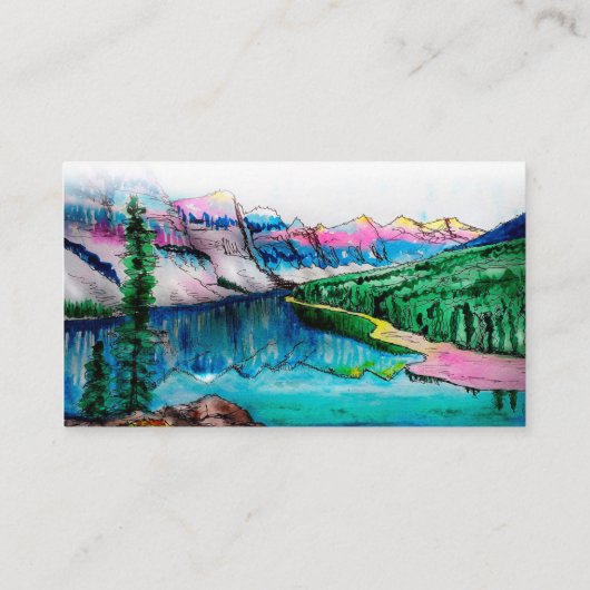 Rustikaler Brown Paper Mountain Forest Thankyou Ca Begleitkarte (Rückseite)