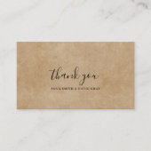 Rustikaler Brown Paper Mountain Forest Thankyou Ca Begleitkarte (Vorderseite)