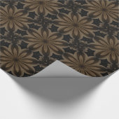 Rustikaler BrownblumenKaleidoskop-Entwurf Geschenkpapier (Ecke)