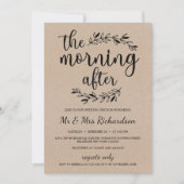 Rustikaler Brunch am Morgen nach der Geburt Einladung (Vorderseite)