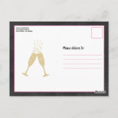 Rustikaler Brunch und Brautdusche Postkarte (Rückseite)