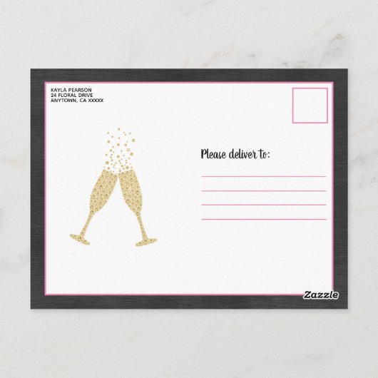 Rustikaler Brunch und Brautdusche Postkarte (Rückseite)