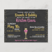 Rustikaler Brunch und Brautdusche Postkarte (Vorderseite)