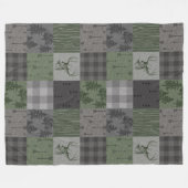Rustikaler Buck - grün und grau Fleecedecke (Vorderseite (Horizontal))