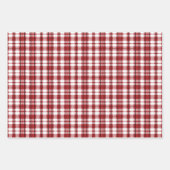 Rustikaler Buffalo Karo Kariert Red Schwarz-weiß Geschenkpapier Set (Vorderseite)