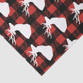 Rustikaler Büffel-Karo-karierte u. weiße Seidenpapier (Ausschnitt)