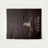 Rustikaler Bull Skull Country Western Hintergrund Wandteppich (Vorderseite (Horizontal))