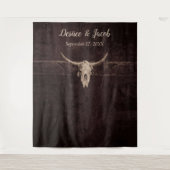 Rustikaler Bull Skull Country Western Hintergrund Wandteppich (Vorderseite)