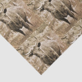 Rustikaler Bulle über das Muster eines landwirtsch Seidenpapier (Detail)
