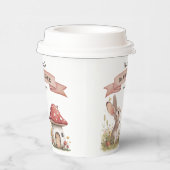 Rustikaler Bunny Baby Duschkopf Papiertasse Pappbecher (Rechts)