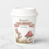 Rustikaler Bunny Baby Duschkopf Papiertasse Pappbecher (Vorderseite)