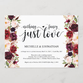 Rustikaler Burgunder Blumenfreund Empfang lädt ein Einladung