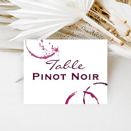 Rustikaler Burgunder Weinstain Name Hochzeitstisch Einladung