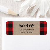 Rustikaler Burlap Buffalo Karierter Monogram Pine (Insitu)