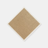 Rustikaler Burlap Hintergrund Serviette (Ecke)