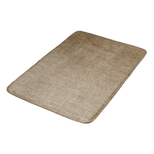 Rustikaler Burlap Nature Pattern Bath Mat - Erdung Badematte (Schrägansicht)