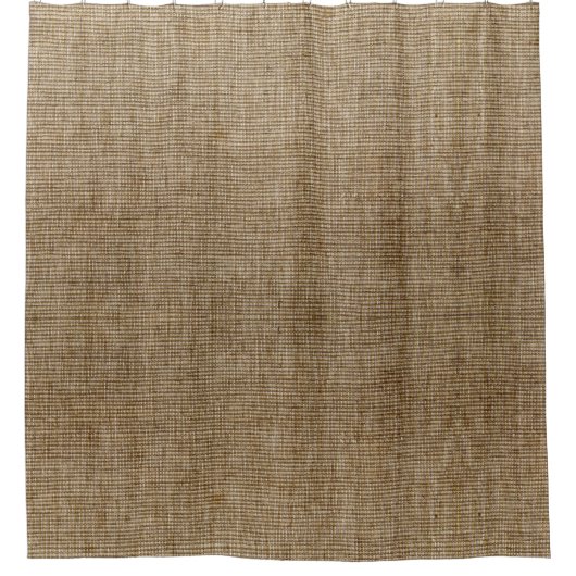 Rustikaler Burlap Nature Pattern Duschvorhang - Ba (Vorderseite)