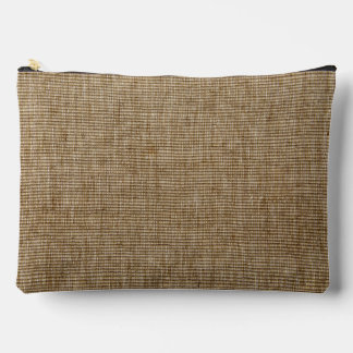 Rustikaler Burlap Naturempuls Zubehör Pouch Zubehörtasche