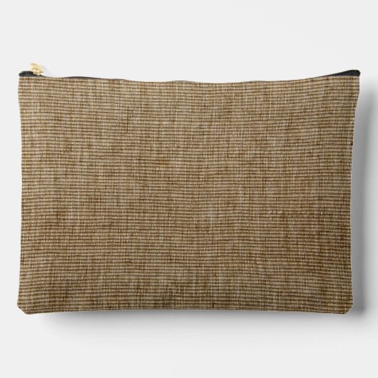 Rustikaler Burlap Naturempuls Zubehör Pouch Zubehörtasche (Vorderseite)