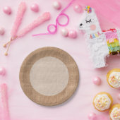 Rustikaler Burlap Pappteller (Party)
