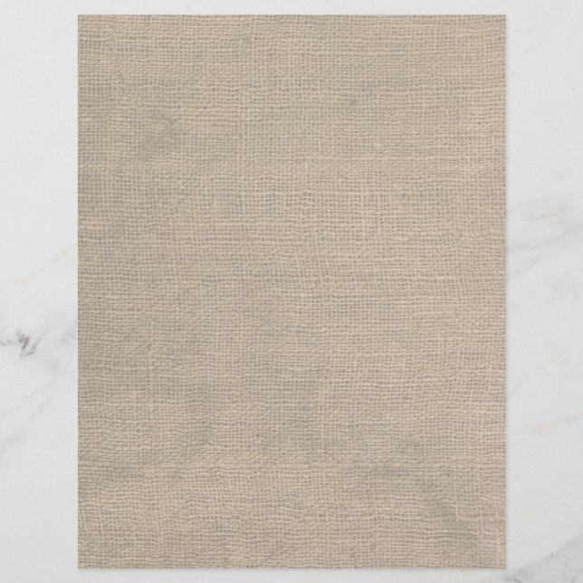 Rustikaler Burlap Print Custom Lethead (Vorderseite)