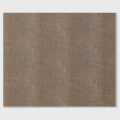 Rustikaler Burlap Print Geschenkpapier (Flach)
