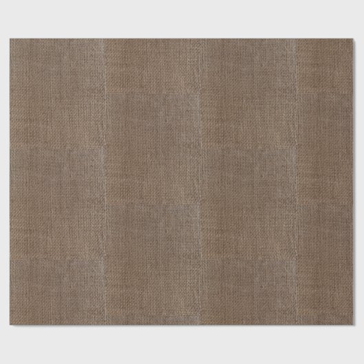 Rustikaler Burlap Print Geschenkpapier (Flach)