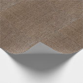 Rustikaler Burlap Print Geschenkpapier (Ecke)