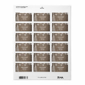 Rustikaler Burlap Schimmering Stars Weihnachtsbaum Adressaufkleber (Vorne)