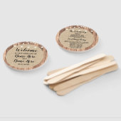 Rustikaler Burlap Wood Lights Hochzeitsprogramm Fa Fächer (Non-assembled)