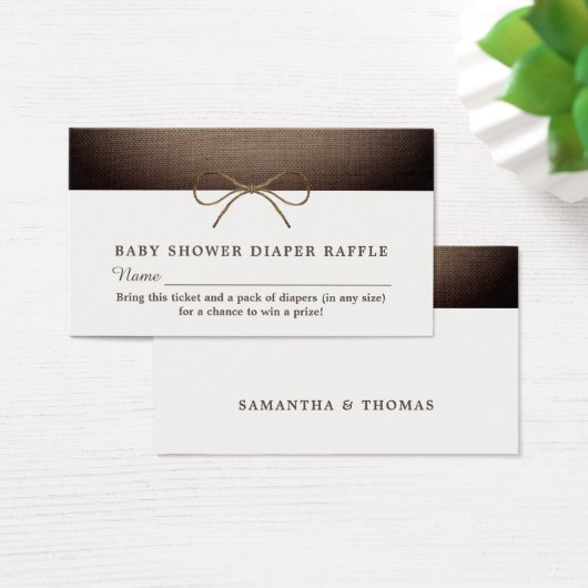 Rustikaler Burlbow, Windeldrehscheinkarte (Schreibtisch)