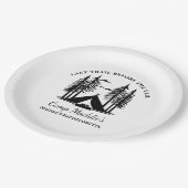 Rustikaler Camp Junggeselinnen-Abschied Pappteller (Schrägansicht)