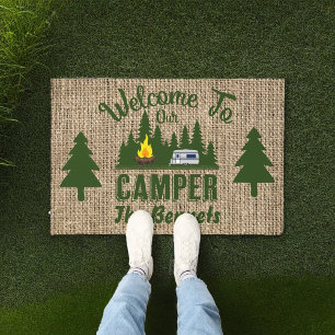 Rustikaler Camper Fußmatte