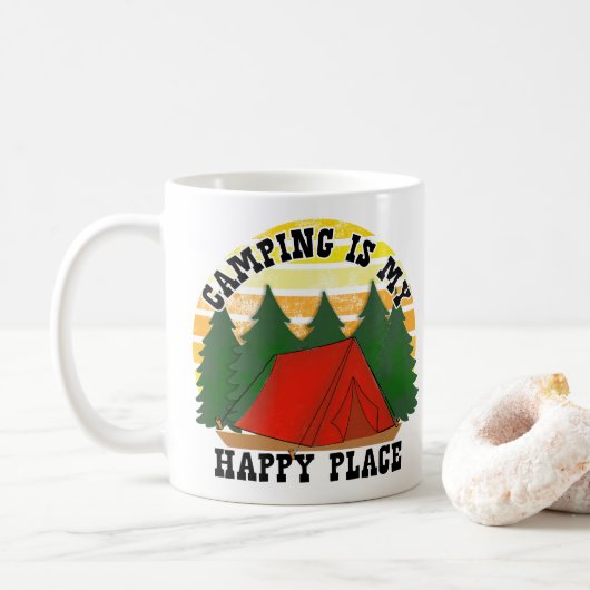 Rustikaler Campfeuer-Kaffee Kaffeetasse (Mit Donut)