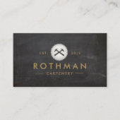 Rustikaler Carpenter-Rundsäge-Schreiner Visitenkarte (Vorderseite)