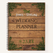 Rustikaler Celtic Claddagh Wedding Planner Notizbuch (Vorderseite)