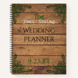 Rustikaler Celtic Claddagh Wedding Planner Notizbuch